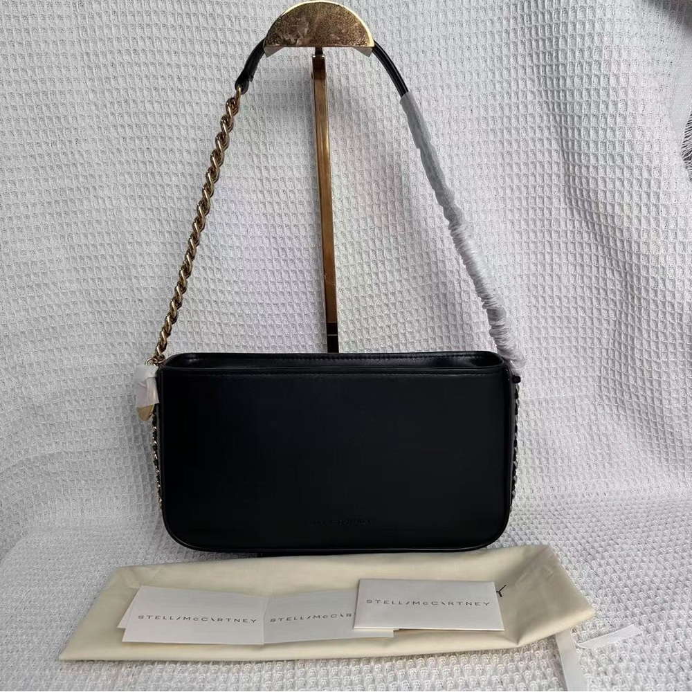 Stella McCartney Black Shoulder Bag with Chain